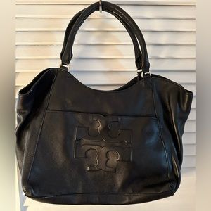 SLD SOLD SOLD Tory Burch Bombe Tote Black pebble leather with dust bag
